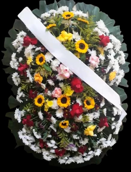 Coroa de flores dupla girassol